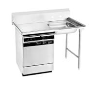 Advance Tabco Special Value Series Undercounter Stainless Steel Dish Table with Right Sink Bowl, 72 Inch