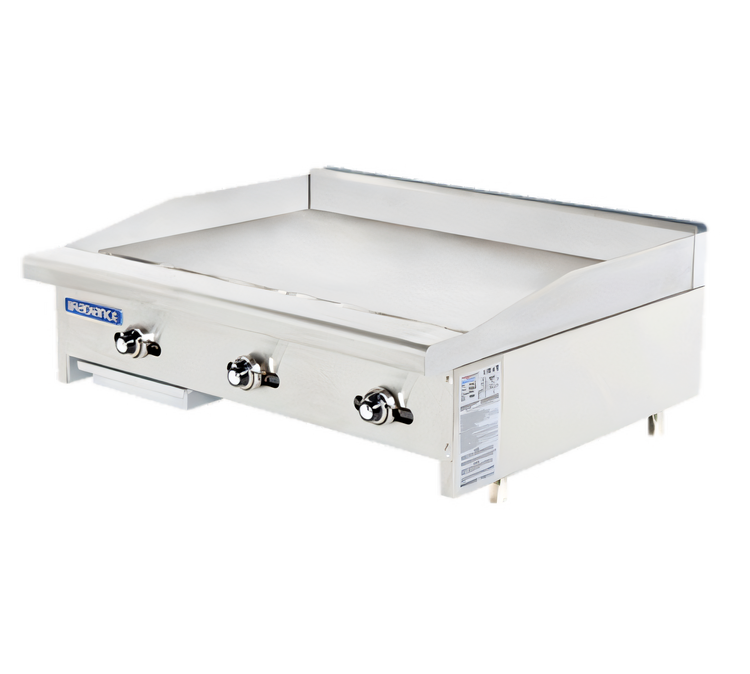 Product image #1 for Turbo Air Radiance TATG-36 36-Inch Countertop Gas Griddle, Thermostat Controls, 66,000 BTU