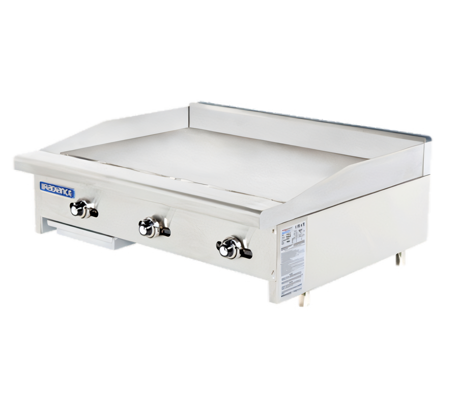 Product image #1 for Turbo Air Radiance TATG-36 36-Inch Countertop Gas Griddle, Thermostat Controls, 66,000 BTU