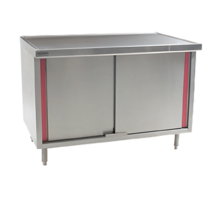 Product image #1 for Spec-Master Marine Counter Edge Stainless Steel Enclosed Work Table with Hinged Doors, 72 x 30 Inches