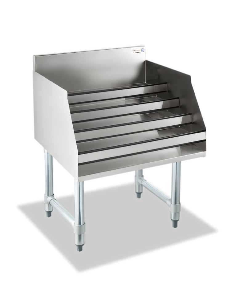 Product image #1 for Steel Works Stainless Free-Standing Raised Liquor Bottle Display Unit, 24 x 18 x 36 Inch